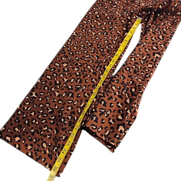 Anthropologie Maeve The Colette Ponte Crop Wide-Leg Pants, Leopard, High Rise 26 - Picture 8 of 10
